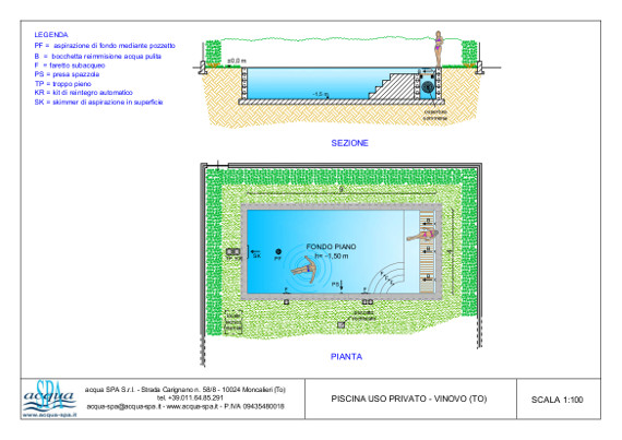 piscina interrata isoblok con copertura sommersa con carabottino in legno, progetto e costruzione Acqua SPA